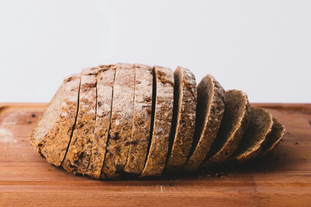 Sliced sourdough bread, for an article on sourdough and IBS
